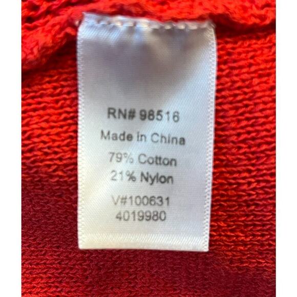 Coldwater Creek Sweater Womens Sz 1X Red Knit Oversized Long Sleeve Pullover - Picture 8 of 9